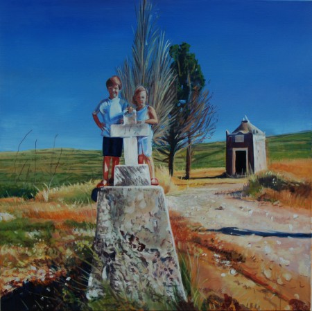 A kereszt 100x1000 olaj vászon